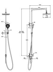 Artema A45910 Base Round 200 Duş Kolonu Krom