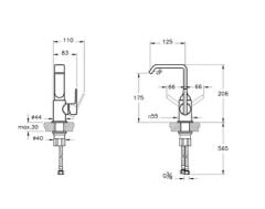 Vitra A42616 Suit Lavabo Bataryası Krom