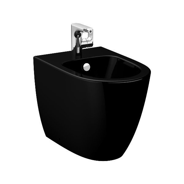Vitra Sento Duvara Tam Dayalı Yerden Bide 54 cm Siyah