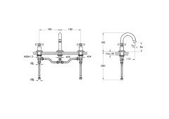Artema A40861 Juno Lavabo Bataryası (3 Delikli Lavabolar İçin)