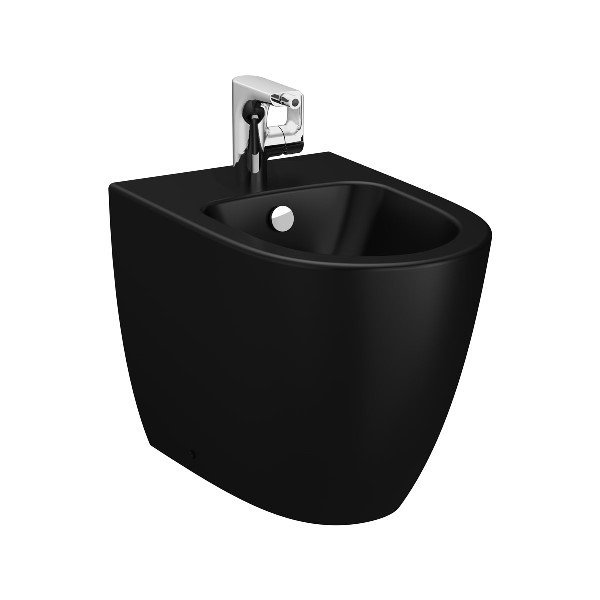 Vitra Sento Duvara Tam Dayalı Yerden Bide 54 cm Mat Siyah