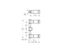 Vitra A43465 Ankastre Lavabo Bataryası (Sıval Altı Grubu)
