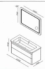 Lineart Efes 101 cm Banyo Dolabı + Ledli Ayna