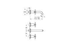 Artema A4083026 Juno Ankastre Lavabo Bataryası Bakır