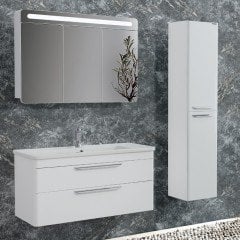 Lineart Efes 105 cm Banyo Dolabı +  Ayna Dolaplı