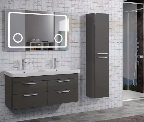 Lineart Efes 121 cm Banyo Dolabı + Ledli Ayna