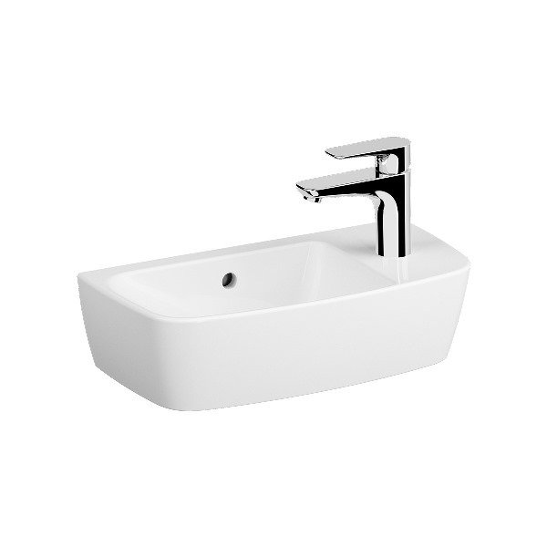 Vitra 7070b003-0921 Shift Tezgah Üstü Sağ Armatür Delikli Lavabo 50 Cm Beyaz