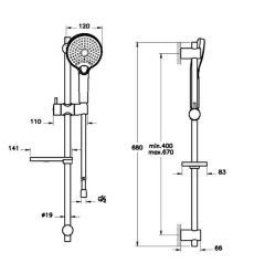 Vitra Bliss 3 F Sürg.Elduş Takımı A4574323 Altın