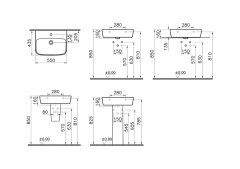 Vitra 7076b003-0001 Shift Lavabo 55 Cm Beyaz