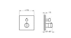 Vitra Suit A4287439 Ankastre Term.Banyo Bataryası P.Siyah (sıva Üstü)