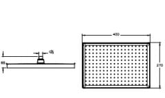 Vitra A45921 Prime Square Duş Başlığı 1F (400 mm)