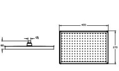 Vitra A45921 Prime Square Duş Başlığı 1F (400 mm)