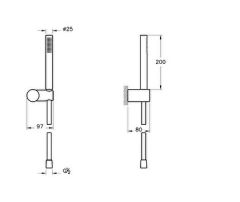Vitra A4554374 Suit 1F El Duşu Takımı Soft Altın