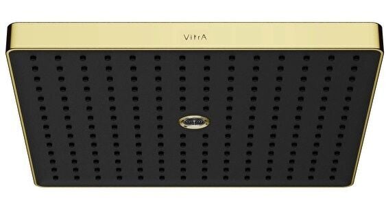Vitra A4592325 Prime Square Round Duş Başlığı 2F (300mm)Fırçalı Altın