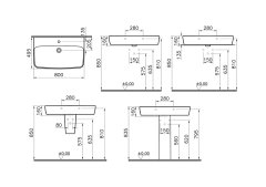 Vitra 7080b003-0973 Shift Tezgah Üstü Lavabo 80 Cm Beyaz