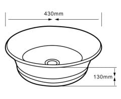 Lena E-4801 Tezgah Üstü Lavabo Beyaz