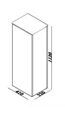 Lineart Asos Boy Dolabı Parlak Füme