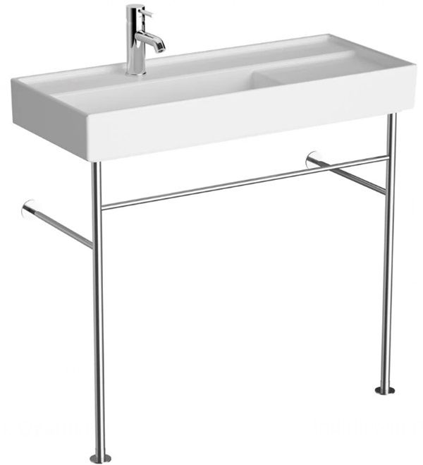 Vitra 7402B003-6277 ArchiPlan Metal Ayaklı Dar Lavabo 90 Cm Beyaz