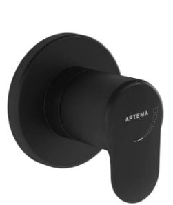 Artema Root Round A4273036 Ankastre Stop Valf, Sıva Üstü, Mat siyah