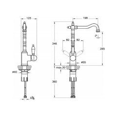 Artema A4215406 Verona Eviye Bataryası - Saten Krom