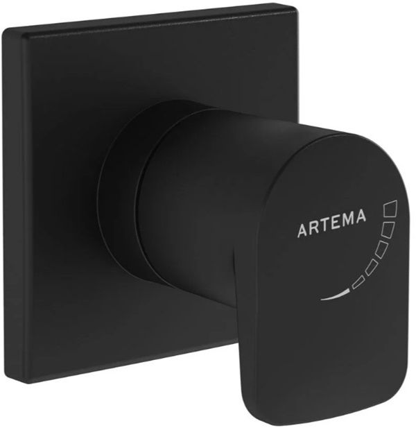 Artema Root Square A4272936 Ankastre Stop Valf, Mat Siyah