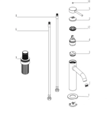Artema A4353236 Minimax Round Lavabo Bataryası Yüksek,Mat Siyah