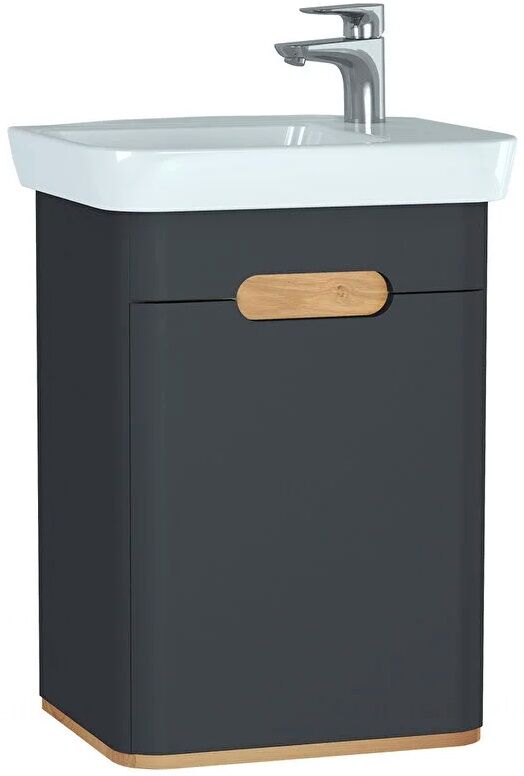Vitra 60803 Sento Lavabo Dolabı(Sol) 50 Cm Kapaklı Mat Antrasit