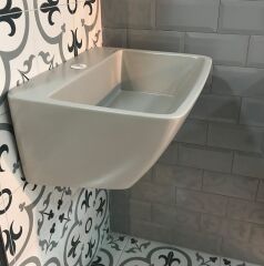 Smanni Dora Lavabo Asma ve Tezgah Üstü 50x40 cm Gri