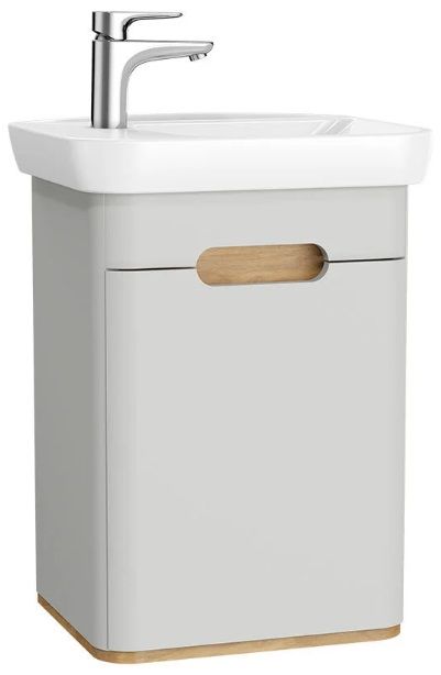 Vitra 65980 Sento Lavabo Dolabı(Sol) 50 Cm Kapaklı Mat Açık Gri