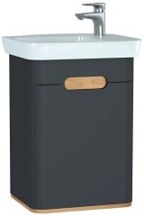 Vitra 60801 Sento Lavabo Dolabı(Sağ) 50 Cm Kapaklı Mat Antrasit