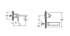 Vitra A4248623 Suit L Ankastre Lavabo Bataryası Altın (Sıva Üstü Grubu)