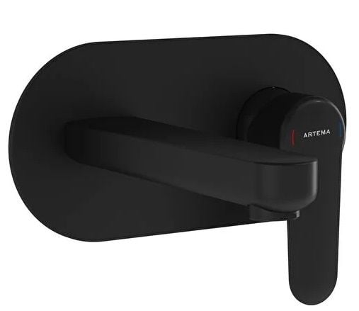 Artema Root Round A4272136 Ankastre Lavabo Bataryası Sıva Üstü Mat Siyah
