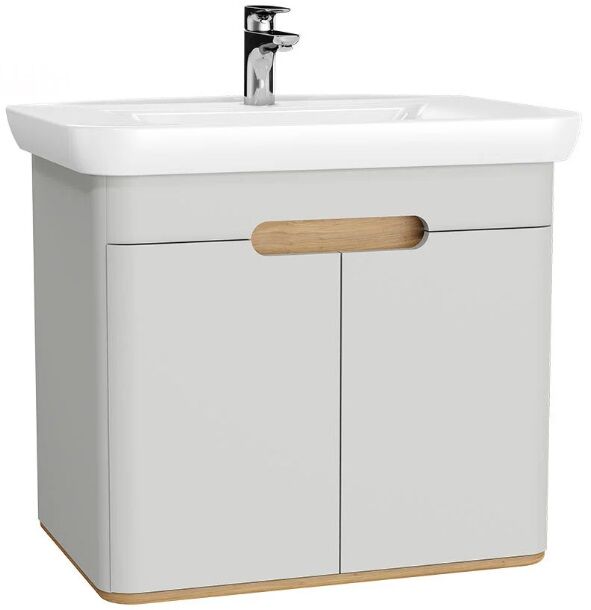 Vitra 65983 Sento Lavabo Dolabı 80 Cm Kapaklı Mat Açık Gri