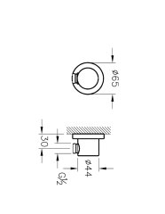 Vitra A45233 Ankastre El Duşu Çıkışı, El Duşu Askılı, Krom