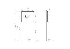 Vitra 61311 Premium Aydınlatmalı Ayna, 80 Cm