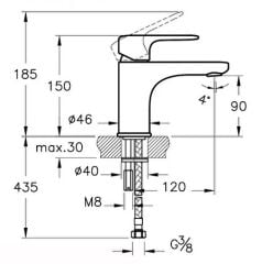 Artema Root Round A4270536 Lavabo Bataryası,Mat Siyah