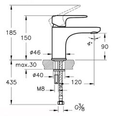 Artema Root Round A4270536 Lavabo Bataryası,Mat Siyah