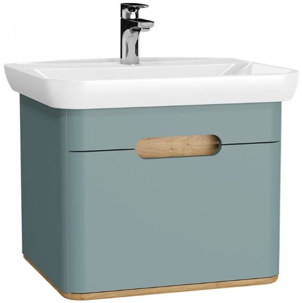 Vitra 65873 Sento Lavabo Dolabı 65 Cm Tek Çekmeceli Mat Fiyord Yeşili