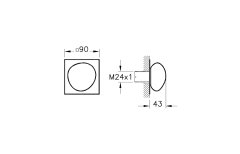 VitrA A41450 İstanbul Ankastre Stop Valf Sıva Üstü Krom