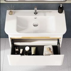 Vitra 65987 Sento Lavabo Dolabı 100 Cm Tek Çekmeceli Mat Açık Gri
