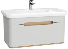 Vitra 65987 Sento Lavabo Dolabı 100 Cm Tek Çekmeceli Mat Açık Gri