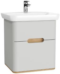 Vitra 65988 Sento Lavabo Dolabı 65 Cm Çift Çekmeceli Mat Açık Gri