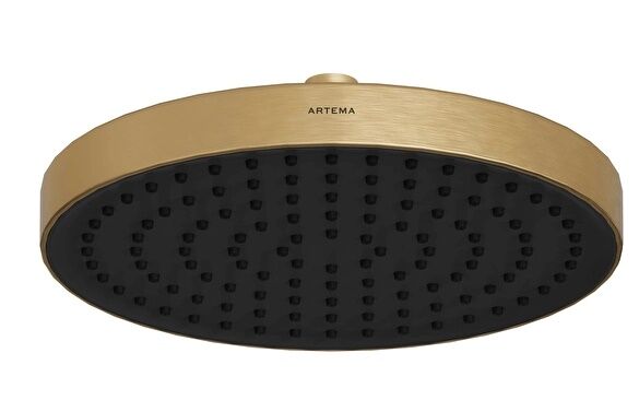 Artema A4591225 Core Round Duş Başlığı (250 mm) Fırçalı Altın
