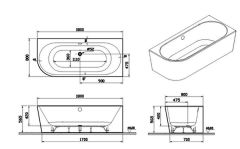 Vitra 65460007000 Geo 180x80 KöşeSağ KlıSif+Ayak