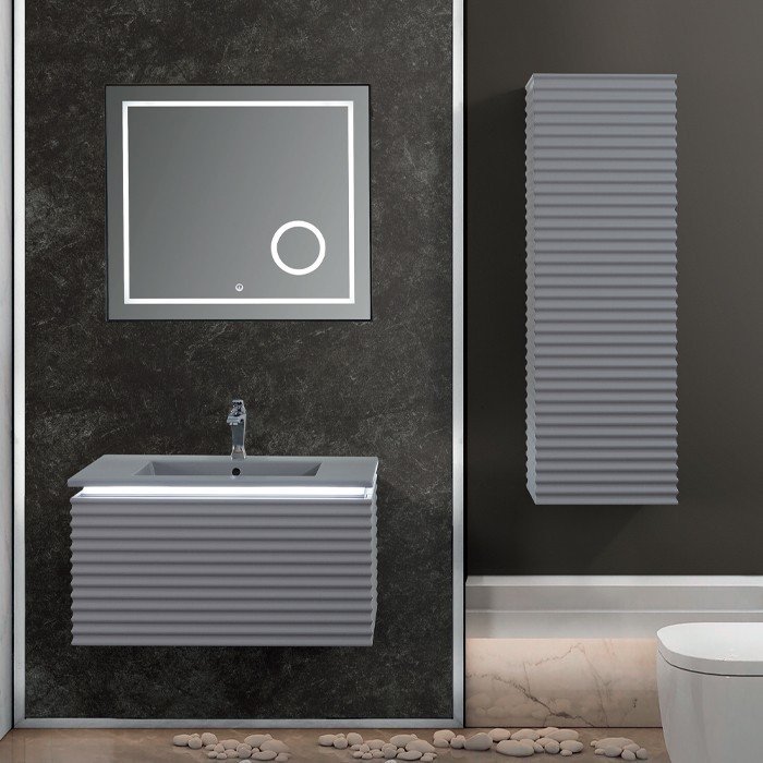 Lineart Fuga 80 cm Banyo Dolabı + Ledli Ayna