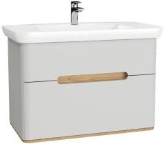 Vitra 65990 Sento Lavabo Dolabı 100 Cm Çift Çekmeceli Mat Açık Gri