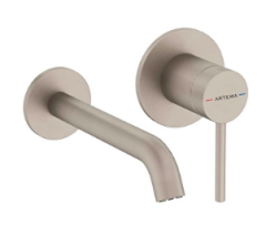Artema A4353734 Minimax Round Ankastre Lavabo Bataryası Kısa,Fırçalı Nikel