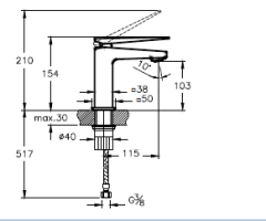 Artema A42608 Brava Lavabo Bataryası Krom