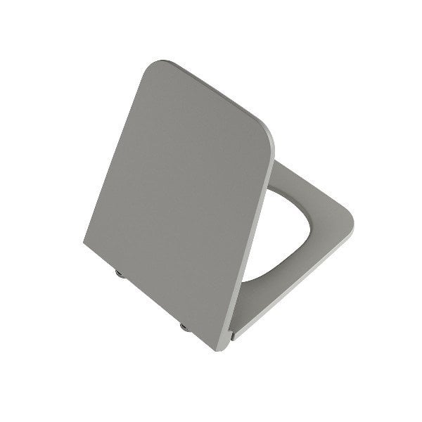 Vitra 119-476R009 Equal Klozet Kapağı, Mat Taş Gri, Yavaş Kapanır, Kolay Sökülebilir