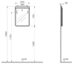 Vitra 60888 Sento Aydınlatmalı Ayna 50 Cm Açık Meşe